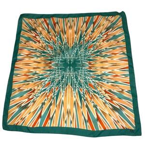 Vintage Mr Emperor Starburst Scarf Green Made in Italy